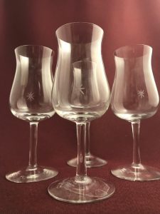Kosta Boda Bouquet – 4 st vinprovar glas – design Signe Persson Melin – vintage