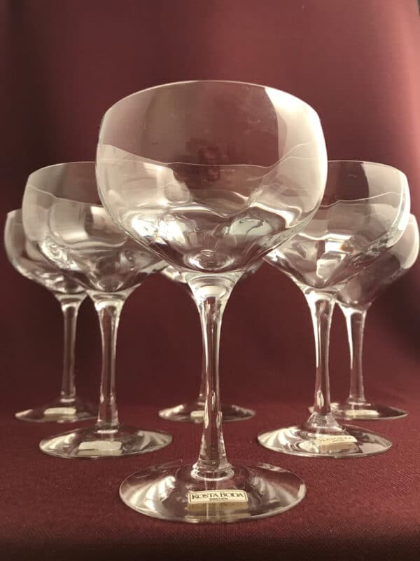 Kosta Boda - Chateau - 6 st champagne / Coupe glas design Bertil Vallien