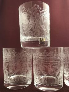 Kosta Boda Sankt Eric – 4 st whiskyglas – design Vicke Lindstrand – vintage