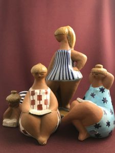 Gustavsberg - 4 st Figurin ABC Dora Beata Charlotta Emma Designer Lisa Larson