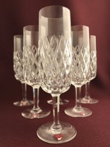 Orrefors Elisabeth Festival – 6 st champagneglas i kristall – design Ingeborg Lundin – vintage