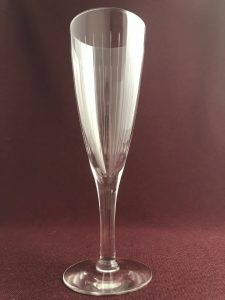 Orrefors Laura play of lines – champagneglas i kristall – design Gunnar Cyrén – vintage