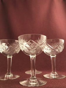 Kosta Boda Helga – 4 st små martiniglas – design Fritz Kallenberg – vintage