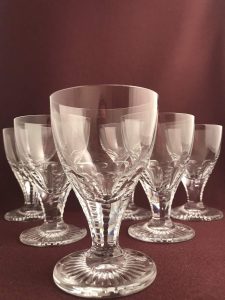 Orrefors Carolus – 6 st vinglas – design Edward Hald – vintage