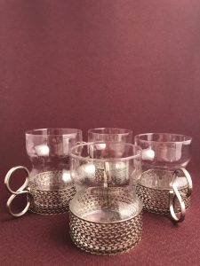 Iittala Tsaikka – 4 st teglas /Glöggglas – design Timo Sarpaneva – vintage