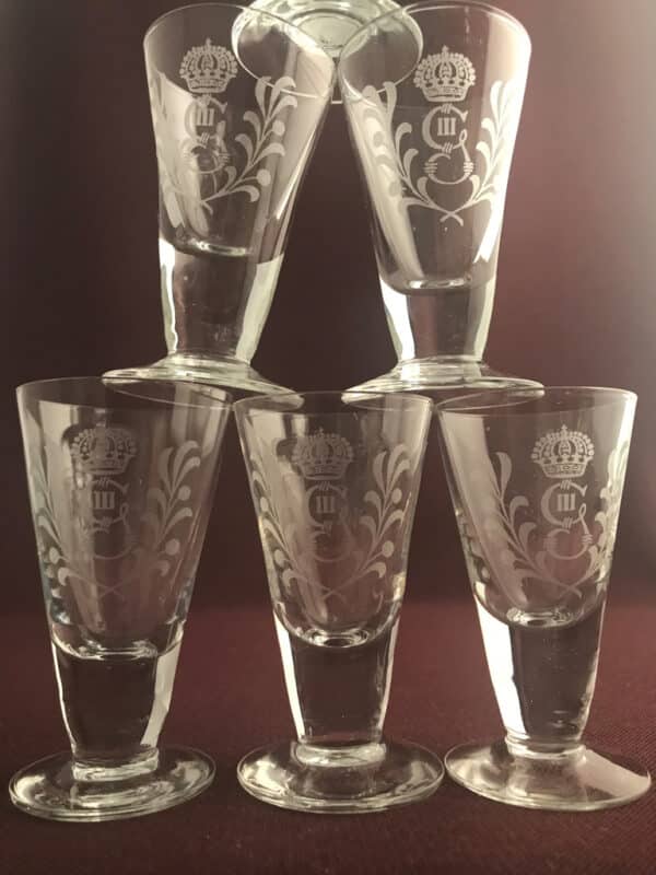 Reijmyre - Gustav III - 6 små Snaps glas