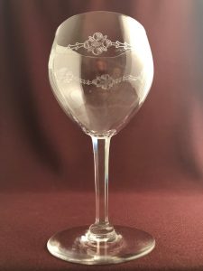 Orrefors Kerstin – rödvinsglas – design Edward Hald – vintage