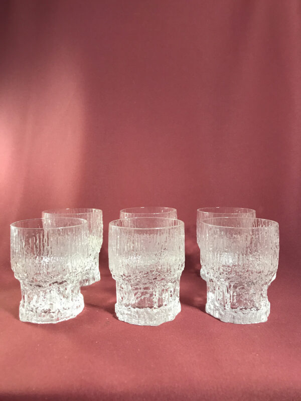Iittala - Aslak- 6 stycken Whiskey glas- design Timo Sarpaneva