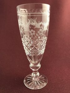 Kosta Boda Elvira Madigan – champagnestrut i kristall – design Fritz Kallenberg – vintage