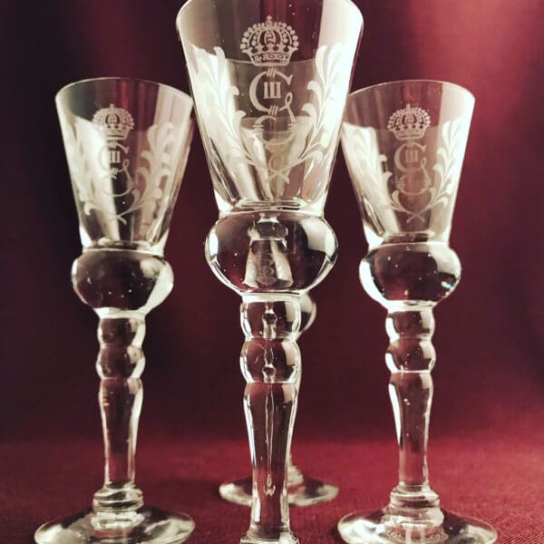 Reijmyre - Gustav III - 3 st Snaps glas