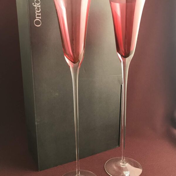 Orrefors - Fleut - 1 Par champagneglas / Strutar design Erika Lagerbielke