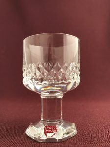 Orrefors Gustav II adolf – starkvinsglas – design Nils Landberg – vintage