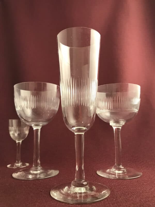 Kosta Boda - Juno - 3st Champagne glas slutet 1800 tal