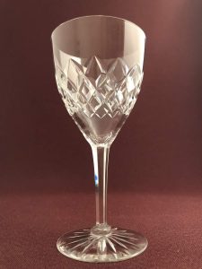 Orrefors Bror – Hel kristall rödvinsglas – design Fritz Kallenberg – vintage