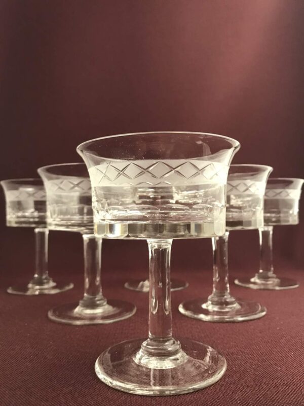 Orrefors - Soliden - 6 st Coupe / champageglas Design 1800 talet