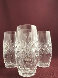 Kosta Boda Pompadour – 4 st whisky- och selterglas – design Fritz Kallenberg – vintage
