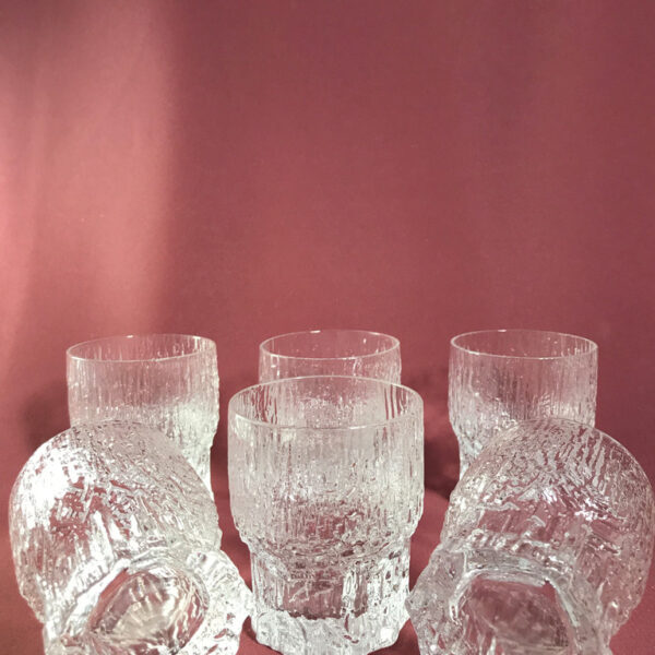 Iittala - Aslak- 6 stycken Whiskey glas- design Timo Sarpaneva