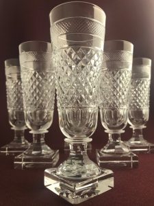 Kosta Boda – Kent 6 st champagneglas i kristall – design Elis Bergh – vintage