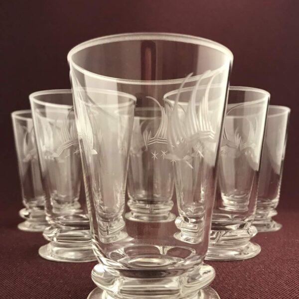 Johansfors - Uarda skeppet - 6 st Selter / Whiskey glas design Bengt Orup