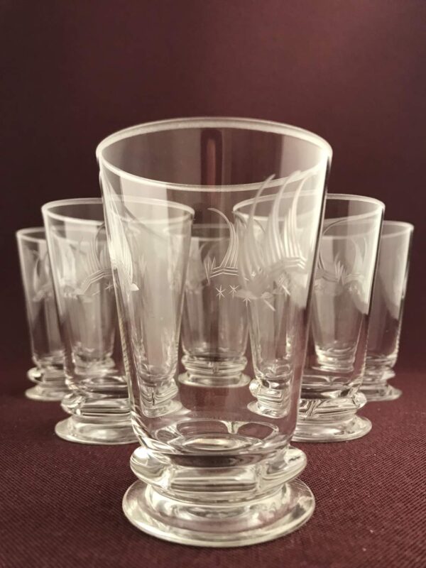 Johansfors - Uarda skeppet - 6 st Selter / Whiskey glas design Bengt Orup