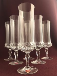 Orrefors Silvia – 6 st champagneglas i kristall – design Ingeborg Lundin – vintage