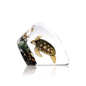 Målerås Wildlife – Dykande sköldpadda konstglas – design Mats Jonasson