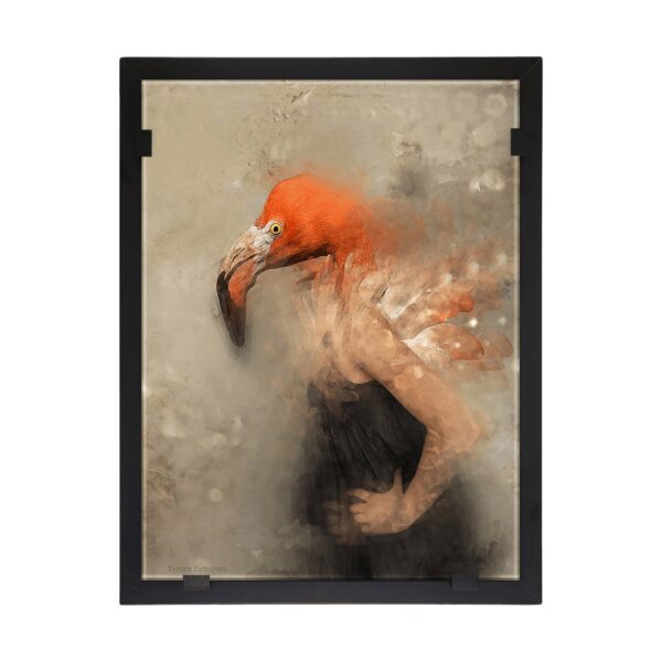 Glasvision - Tavla - Konstglas - – Flamingo Flamenco Design Yvonne Heinonen