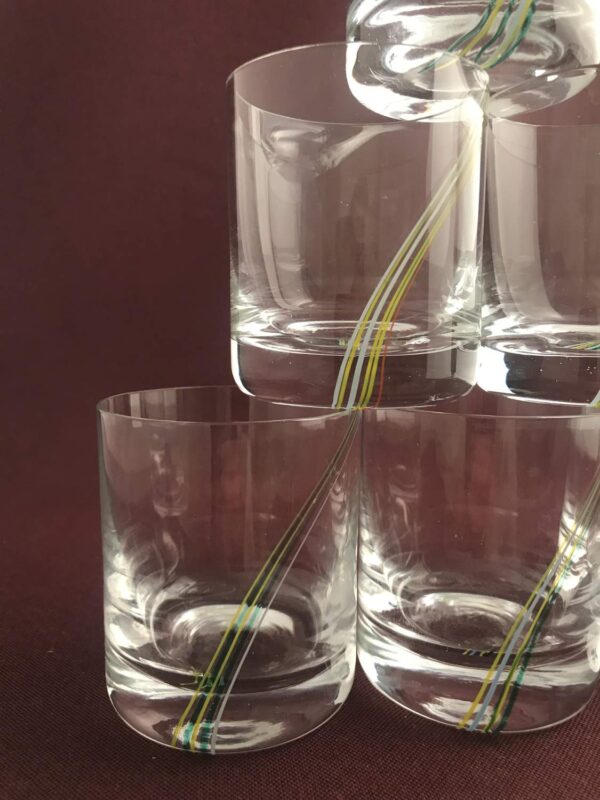 Kosta Boda - Rainbow - 6 st Whiskey glas - Design Bertil Vallien