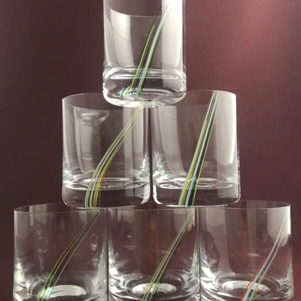 Kosta Boda - Rainbow - 6 st Whiskey glas - Design Bertil Vallien