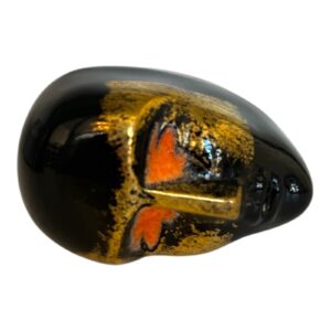 Kosta Boda Brains – Svart/Guld Oden, konstglas – design Bertil Vallien