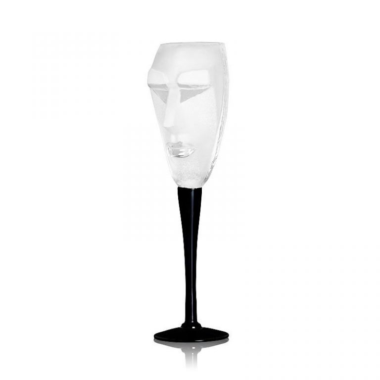 Målerås - Kubik - Champagne glas - Vit design Mats Jonasson