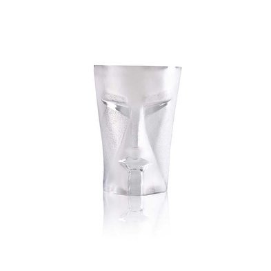 Målerås - Kubik - Dricks / Öl glas - vit kristall design Mats Jonasson