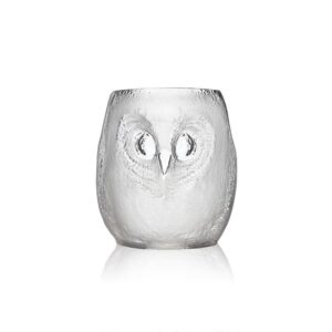 Målerås Strix – tumbler dubbel vit kristall – design Mats Jonasson