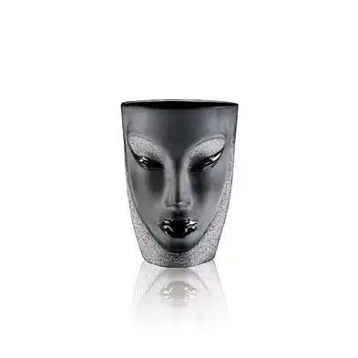 Målerås - Electra - Ölglas 50 cl svart kristall Designer Mats Jonasson