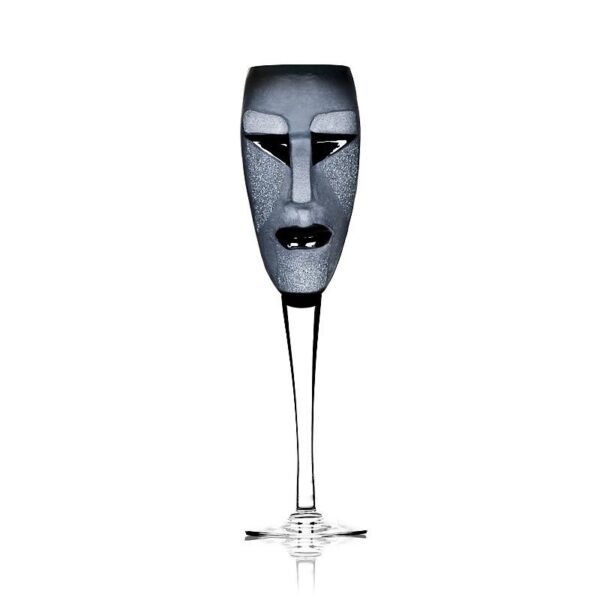 Målerås - Kubik - Champagne glas - Svart design Mats Jonasson