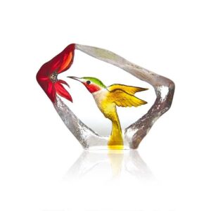 Målerås Wildlife – Kolibri konstglas H 10,5 cm – design Mats Jonasson
