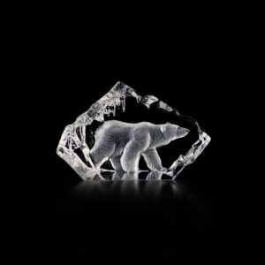 Målerås Mini Wildlife – isbjörn mini konstglas 7,5 cm – design Mats Jonasson