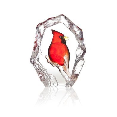 Målerås - Wild Life - Kardinal Fågel design Mats Jonasson Nytt från glasprinsen
