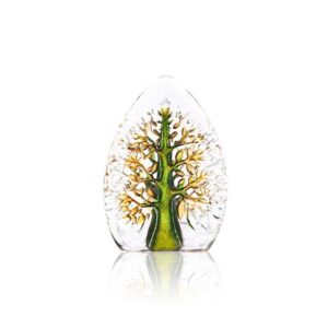 Målerås Nordic Icons – Yggdrasil mini grön konstglas – design Mats Jonasson