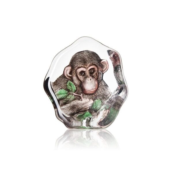 Målerås - Wild Life - schimpans design Mats Jonasson Nytt från glasprinsen