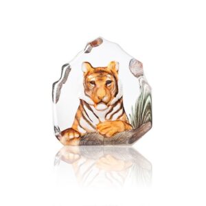 Målerås Wildlife – Tigerunge konstglas H 14 cm – design Mats Jonasson