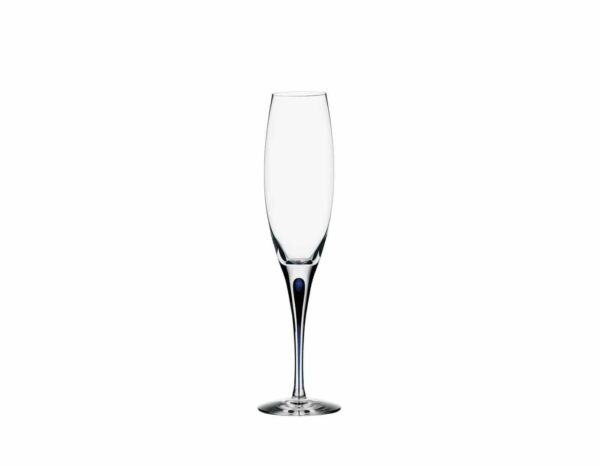 Orrefors - intermezzo blå 6 st champagneglas / strut Design Erika Lagerbielke