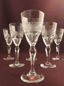 Orrefors Rio – 6 st snapsglas – design Edward Hald – vintage