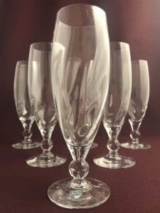 Orrefors Mistral – 6 st champagneglas i kristall – design Erika Lagerbielke – vintage