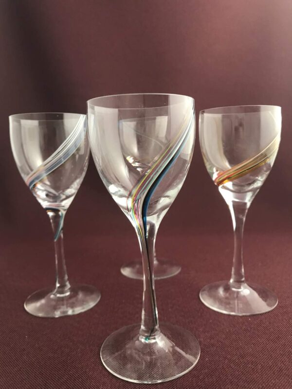 Kosta Boda - Rainbow - 4 st Vin glas - Design Bertil Vallien