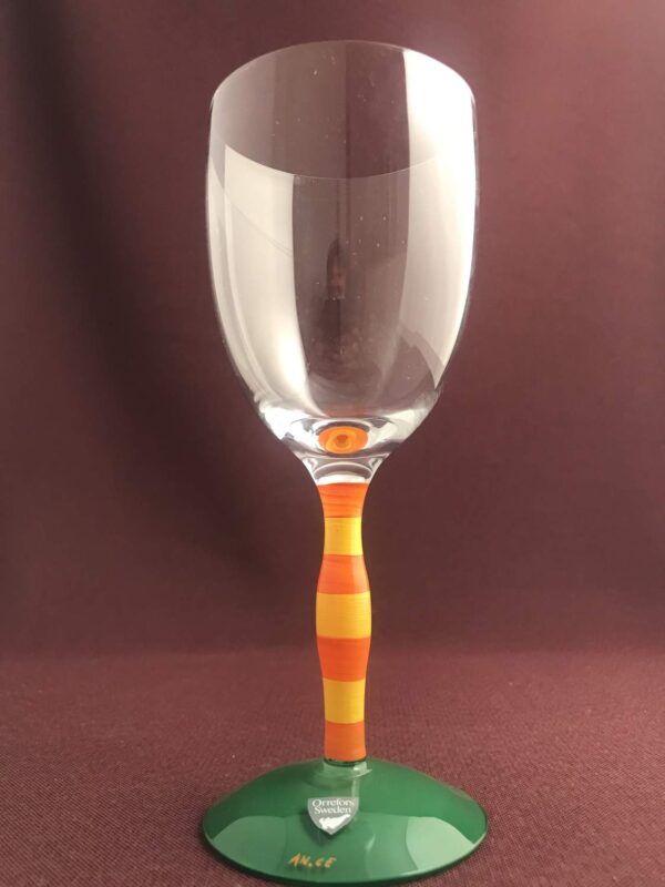 Orrefors - POLKA Clown - Vin glas Design Anne Nilsson