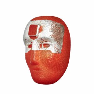 Kosta Boda Brains – Look In orange, konstglas – design Bertil Vallien