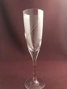 Kosta Boda Rainbow – champagneglas strut i kristall – design Bertil Vallien – vintage