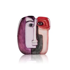 Målerås Masq – Idéo röd/lila konstglas – design Mats Jonasson