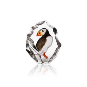 Målerås Wildlife – Lunnefågel konstglas – design Mats Jonasson
